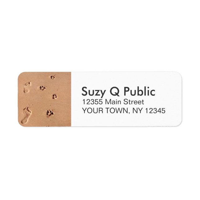 Human Foot Print Paw Print Personal Address Labels (Vorne)