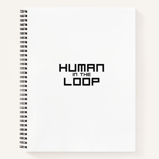 Human in the Loop Minimalist Studio Notizbuch (Vorderseite)