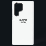 Human in the Loop Minimalist Technical  Samsung Galaxy Hülle<br><div class="desc">Structural integrity for your primary tool. Durable protection with sharp blocky text on a clean background,  designed for a modern and industrial tech aesthetic.</div>