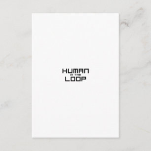 Human in the Loop Minimalistische Industrieverpack Begleitkarte