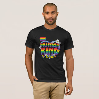 Human Kind Be Both LGBTQ Pride Rainbow Heart Desig T-Shirt