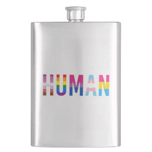 HUMAN LGBT Flag Gay Pride Monat Transgender Flachmann