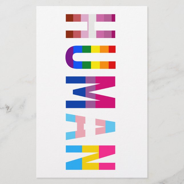 HUMAN LGBT Flag Gay Pride Monat Transgender Flyer (Vorne)
