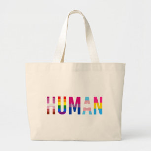 HUMAN LGBT Flag Gay Pride Monat Transgender Jumbo Stoffbeutel