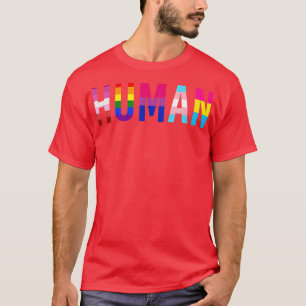 HUMAN LGBT Flag Gay Pride Monat Transgender Rainbo T-Shirt