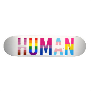 HUMAN LGBT Flag Gay Pride Monat Transgender Skateboard