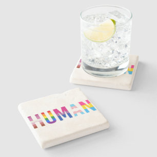 HUMAN LGBT Flag Gay Pride Monat Transgender Steinuntersetzer