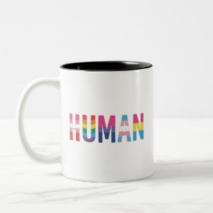 HUMAN LGBT-Flagge Gay-Pride-Monat Transgender  Zweifarbige Tasse