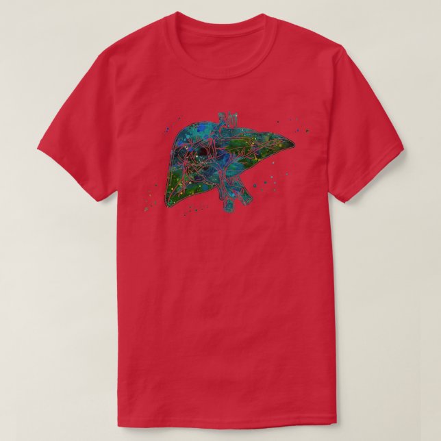 Human Liver Anatomy T-Shirt (Design vorne)