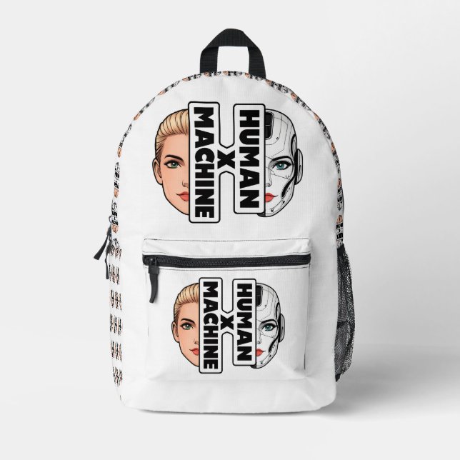 HUMAN × MACHINE BEDRUCKTER RUCKSACK (Vorderseite)