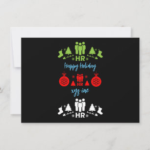 Human Resources hässliche Weihnachtsmann-Weihnacht Feiertagskarte