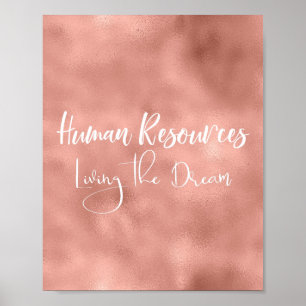 Human Resources Living the Dream HR Cubicle Poster