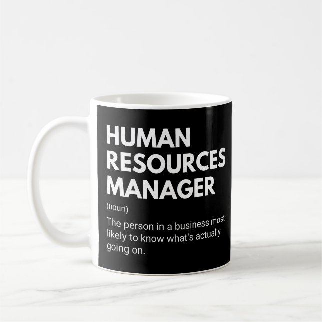 Human Resources Manager Flatscreen Definition Kaffeetasse (Links)
