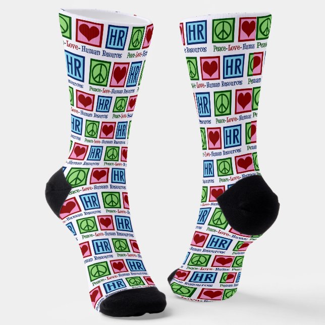 Human Resources Peace Liebe HR Weihnachten Socken (Gewinkelt)