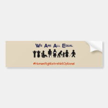 Human Rights Equality Disability Bumper Sticker