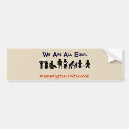 Human Rights Equality Disability Bumper Sticker Autoaufkleber