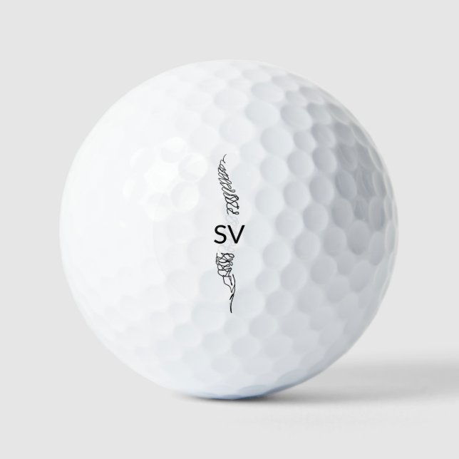 Human Spine Anatomy Custom Monogram Golfball (Vorderseite)