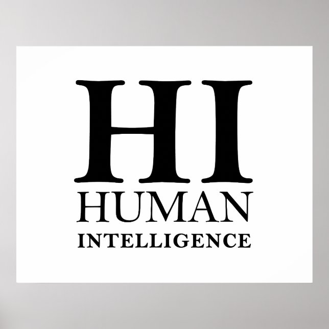 Human vs. AI typographic concept design Poster (Vorne)