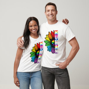 Humane farbige Blume T-Shirt