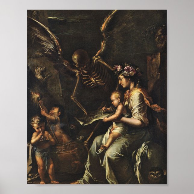 Humanes Wohlbefinden - Salvator Rosa 1656 Poster (Vorne)