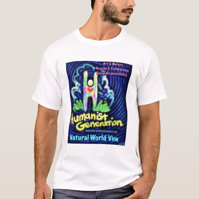 Humanist-T - Shirt (Spaß, bunter Entwurf) (Vorderseite)