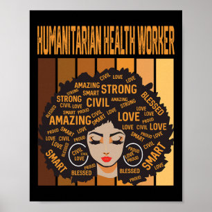Humanitärer Gesundheitsarbeiter Black History Mont Poster