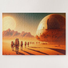 Humankolonisatoren Raumschiff auf Mars