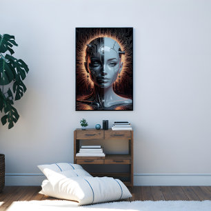 Humanoid künstliche Intelligenz Leinwanddruck