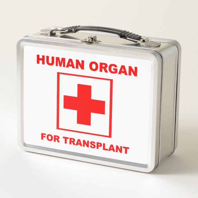 Humanorgan für Transplantation Metall Brotdose (Vorderseite)