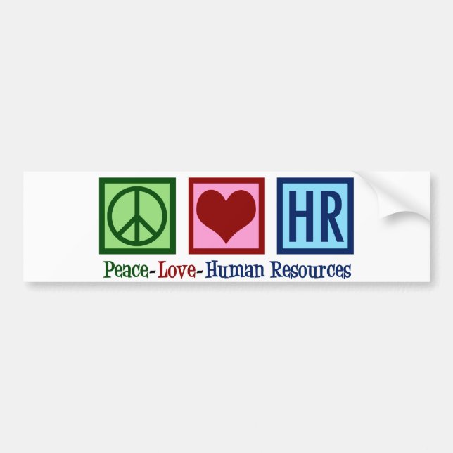 Humanressourcen - Liebe für Frieden Autoaufkleber (Vorne)