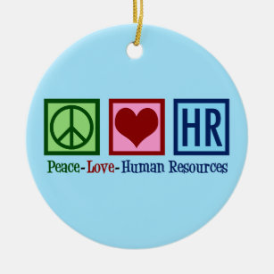 Humanressourcen - Liebe für Frieden Keramik Ornament