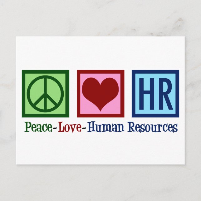 Humanressourcen - Liebe für Frieden Postkarte (Vorderseite)