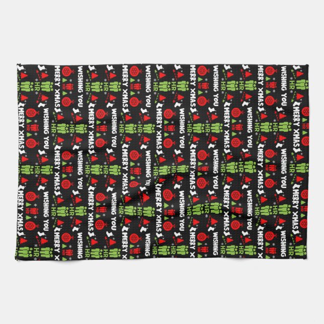 Humanressourcen Ugys Weihnachtsgeschenke Geschirrtuch (Horizontal)