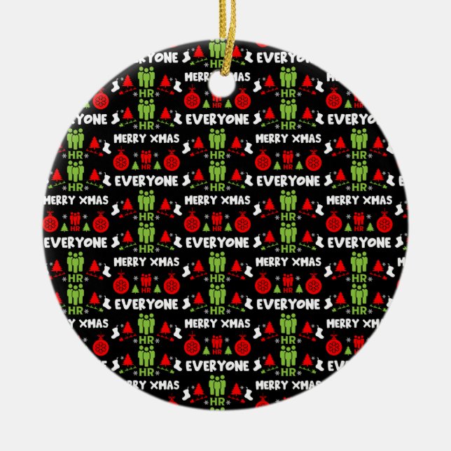 Humanressourcen Ugys Weihnachtsgeschenke Keramik Ornament (Vorne)