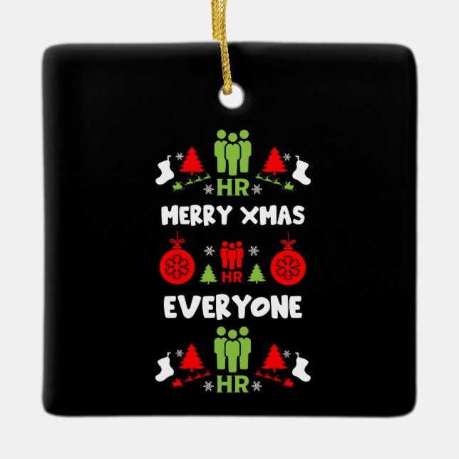 Humanressourcen Ugys Weihnachtsgeschenke Keramikornament (Vorderseite)
