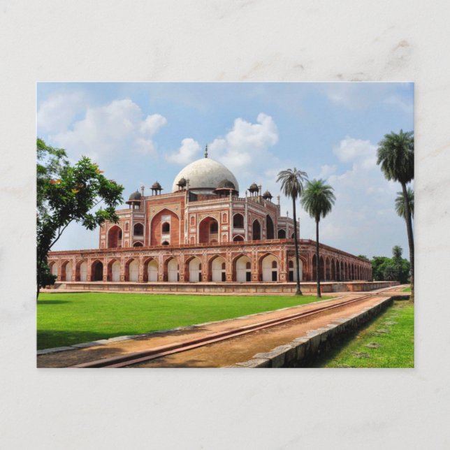 Humayun's Grab in Delhi, Indien Postkarte (Vorderseite)