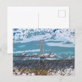 Humber Bridge Impressionistische Landschaft Postkarte