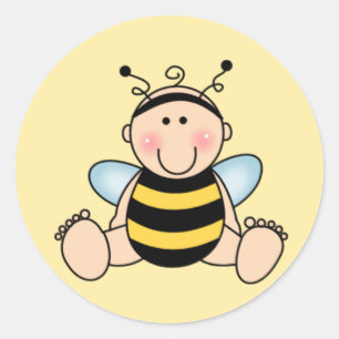 Humble Bee Baby Runder Aufkleber