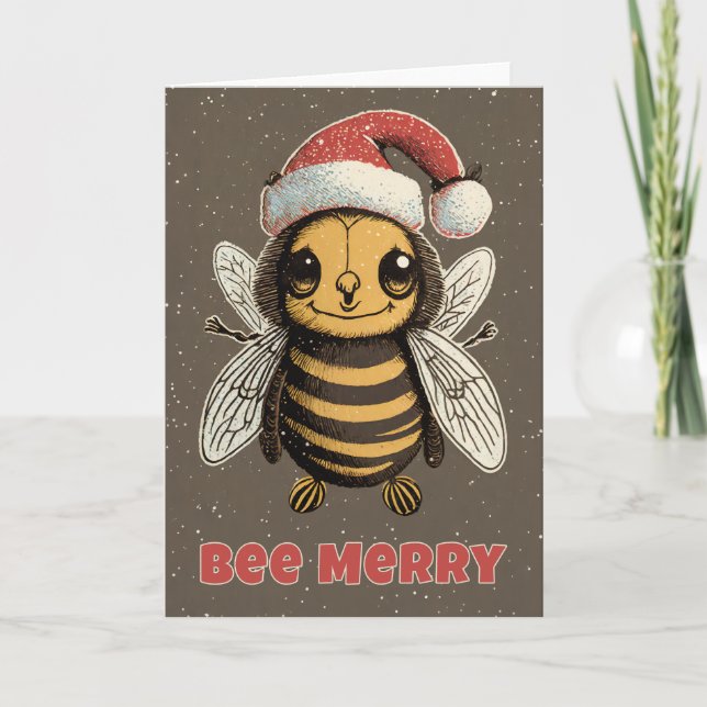 Humble Bee Christmas Card Karte (Vorderseite)