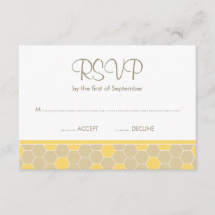 Humble Bee Honey Baby Dusche UAWG RSVP Karte