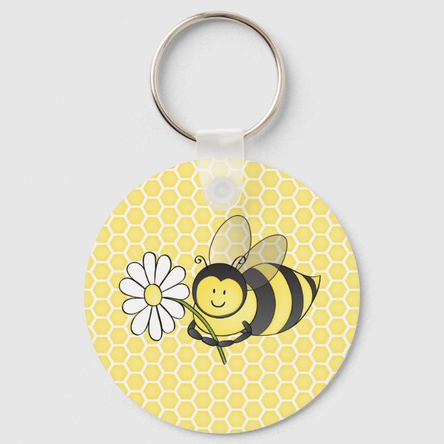 Humble Bee mit Daisy Schlüsselanhänger (Vorderseite)