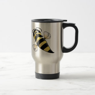Humble Bee mit Mustache Reisebecher