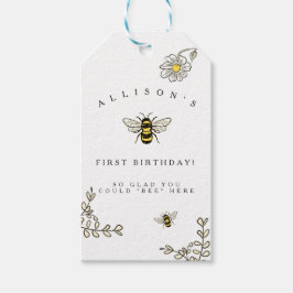 Humble Bee Theme Yellow Black Gevor Tag Geschenkanhänger