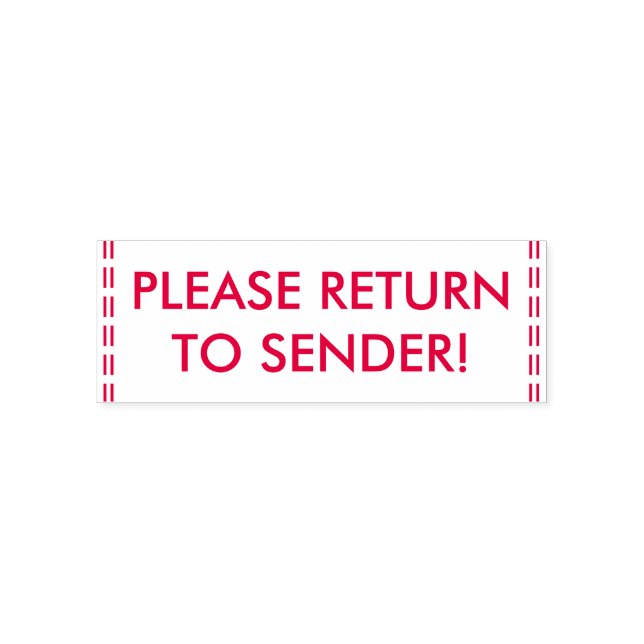 Humble "BITTE ZURÜCK ZUM SENDER!" Briefmarke Permastempel (Design)