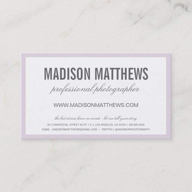 HUMBLE | CARTE DE VISITE (Devant)