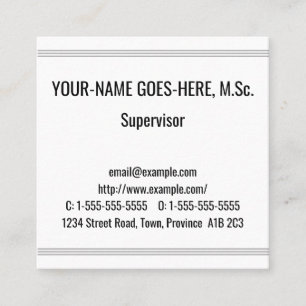 Humble Carte de visite professionnel