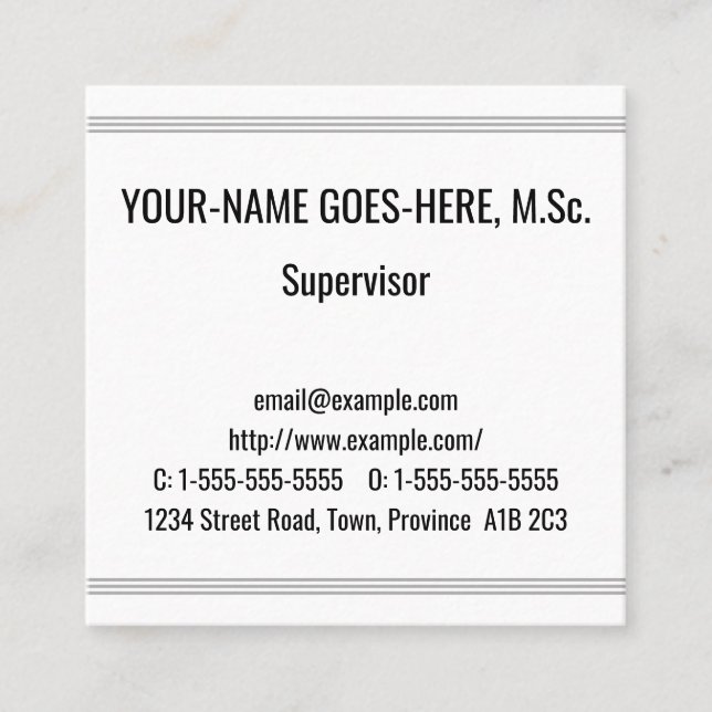 Humble Carte de visite professionnel (Devant)