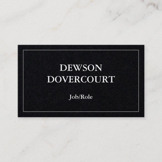 Humble, einfache und Minimalistische Visitenkarte (Vorderseite)