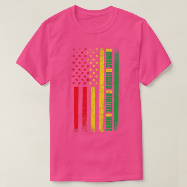 Humble gesegnet kreative einzigartige schwarze Ges T-Shirt (Design vorne)