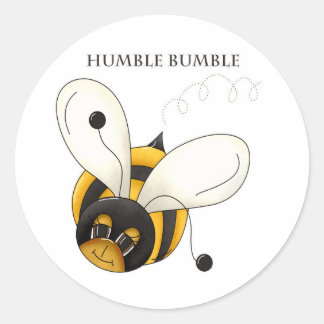 Humble Hummel Runder Aufkleber